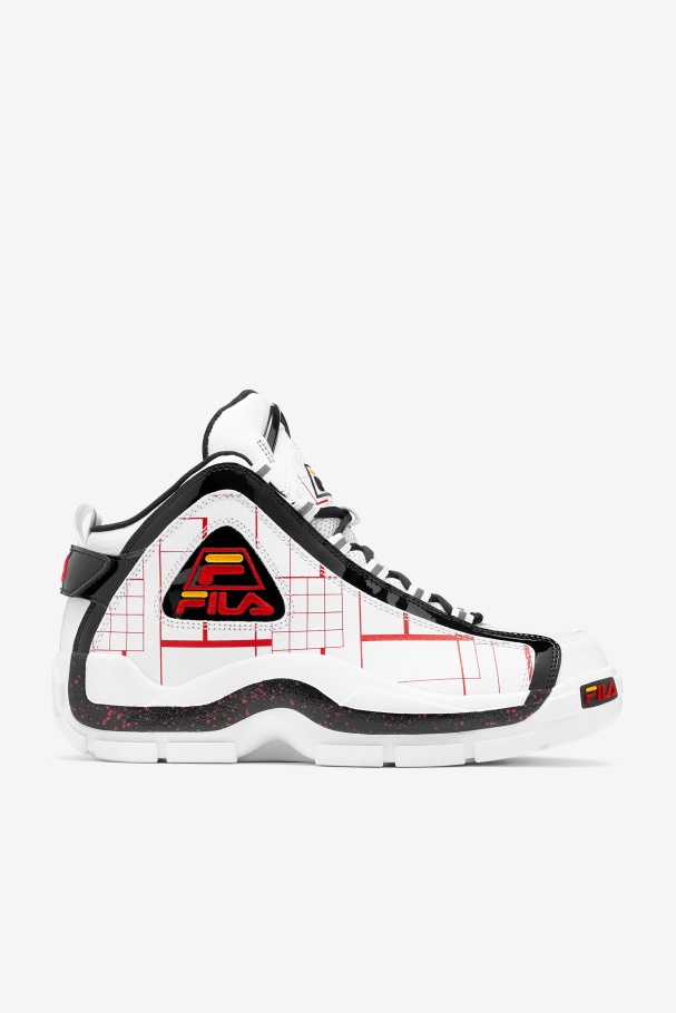 White/Black/Gold Men's Grant Hill 2 Fila UK