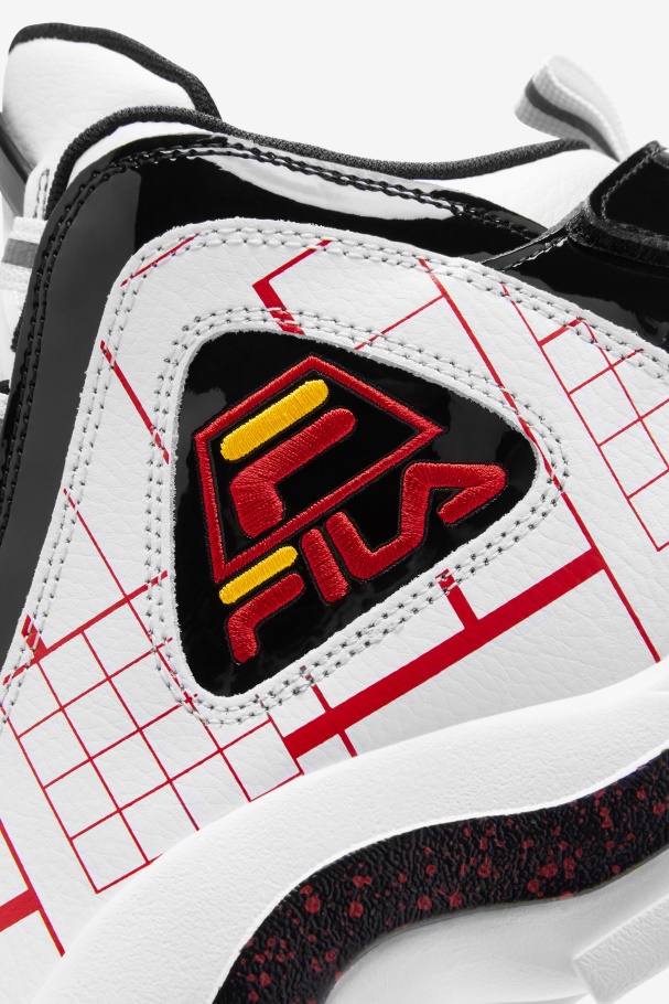 White/Black/Gold Men\'s Grant Hill 2 Fila UK