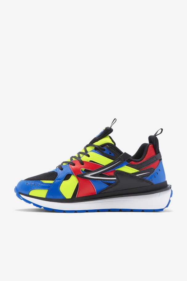 Men\'s Sandenal Black/Blue/Yellow Fila UK