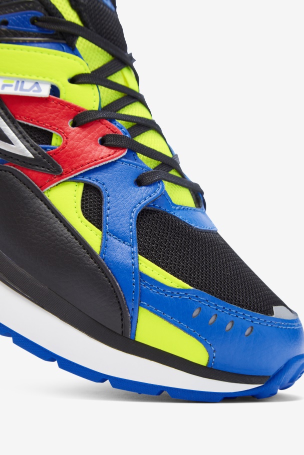 Men\'s Sandenal Black/Blue/Yellow Fila UK