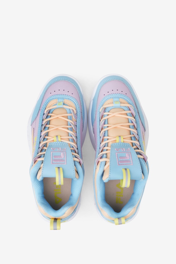 Blue/White/Orchid Fila UK Big Kids\' Disruptor 2 Premium