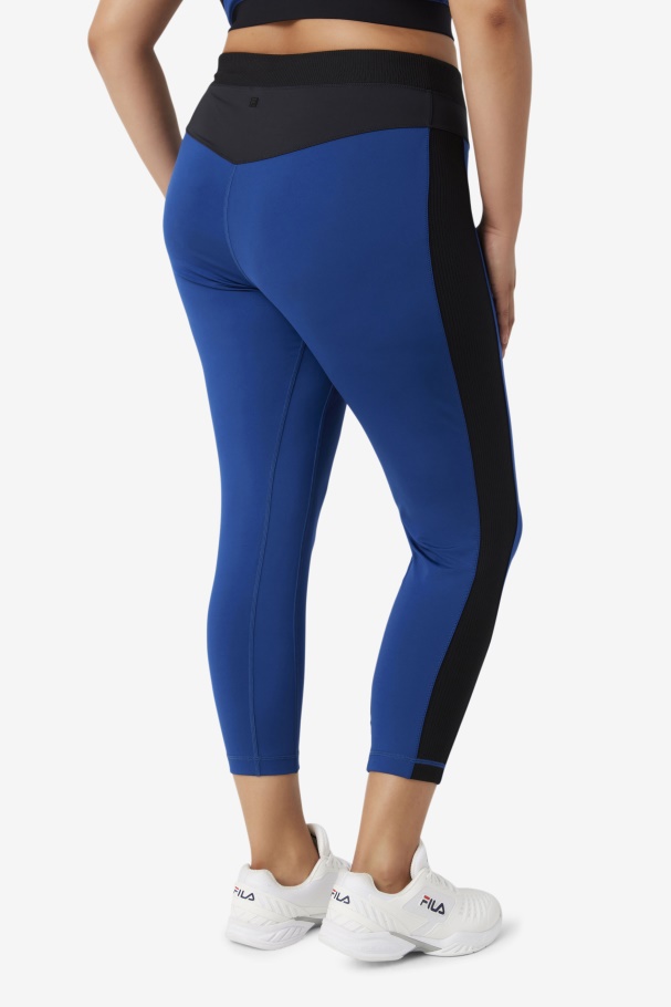 Forza Texture High Waist Legging Fila UK Navy Peony/Black