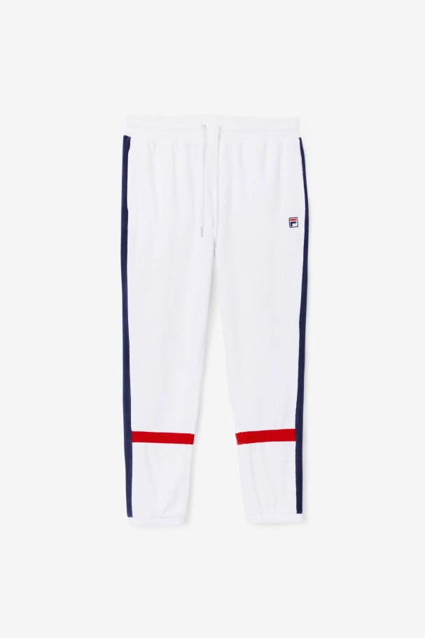 Fila UK White/Navy/Red Ravid Velour Pant