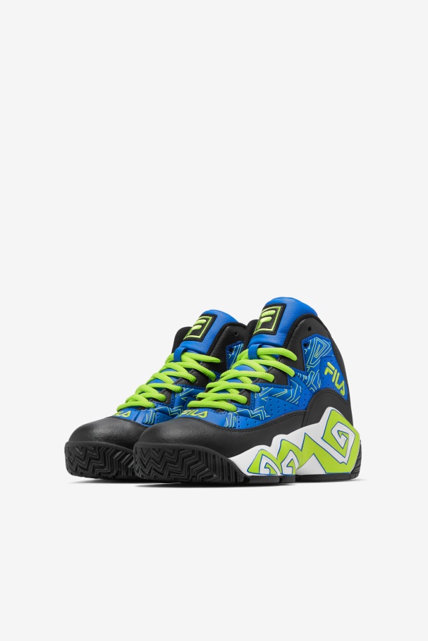 Fila UK Blue/Black/Lime Punch Big Kids\' Mb