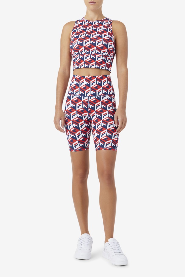 Fila UK Red/Navy/White Ainhoa Bike Short