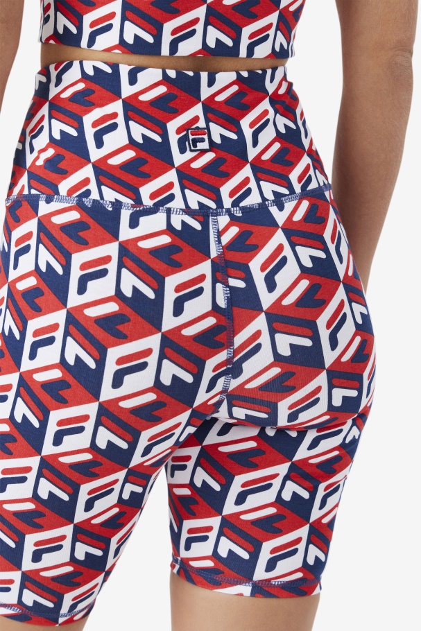 Fila UK Red/Navy/White Ainhoa Bike Short