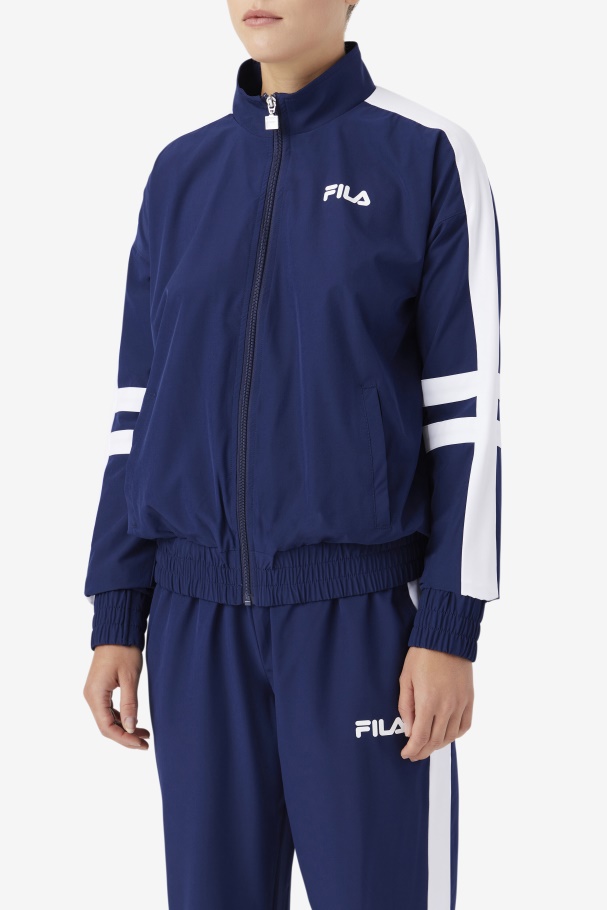 Navy/White Jovia Track Jacket Fila UK