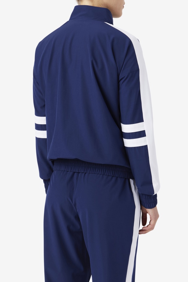 Navy/White Jovia Track Jacket Fila UK