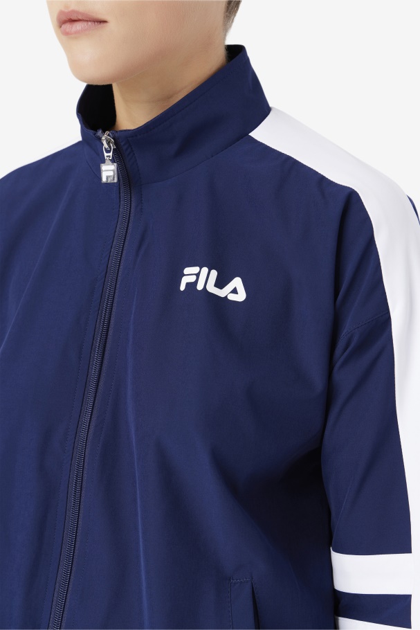 Navy/White Jovia Track Jacket Fila UK