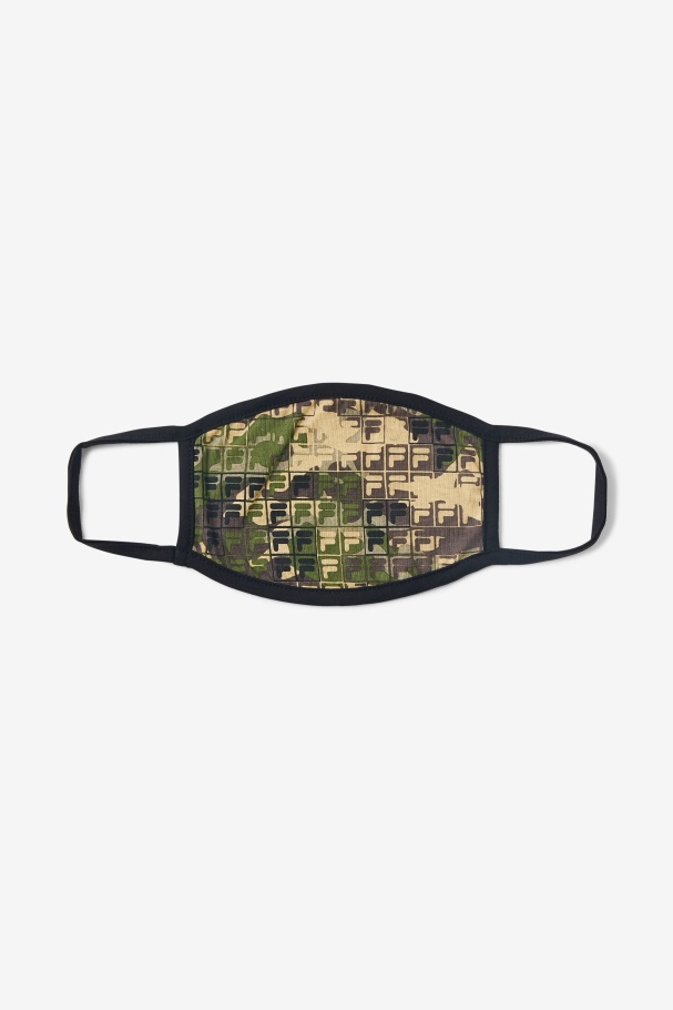 Green Camo Multi Fila UK Camouflage Logo Face Mask