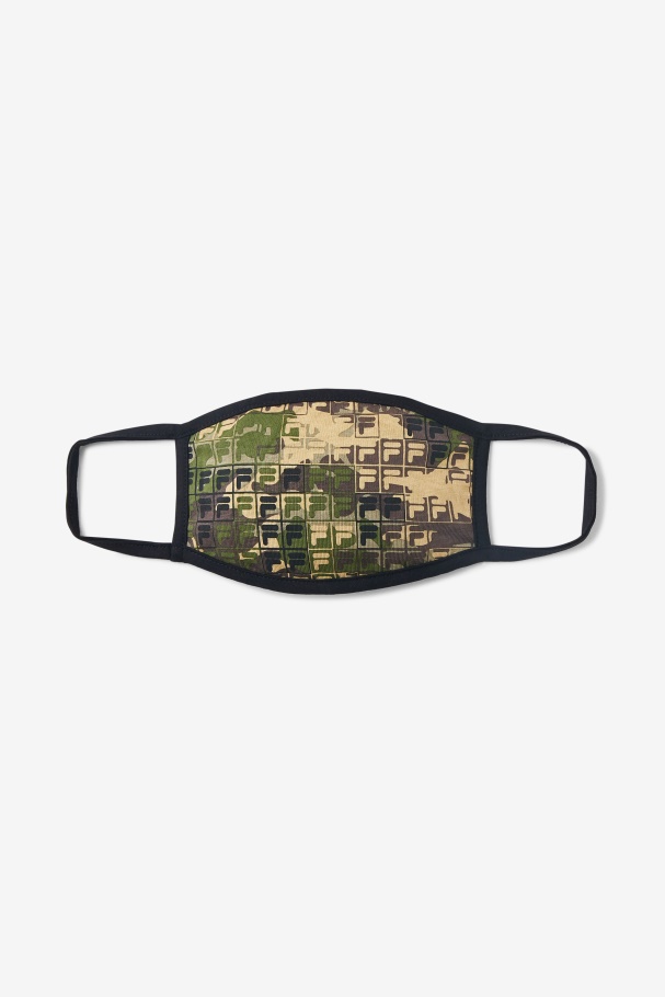 Green Camo Multi Fila UK Camouflage Logo Face Mask