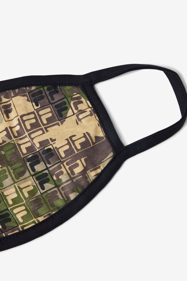 Green Camo Multi Fila UK Camouflage Logo Face Mask