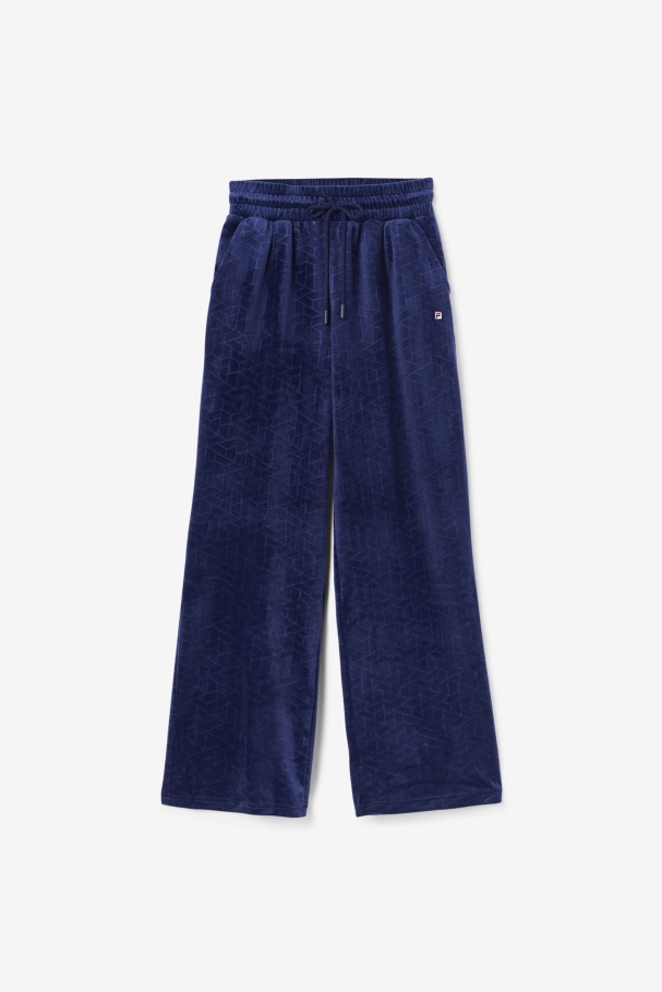 Devika Velour Track Pant Fila UK Navy