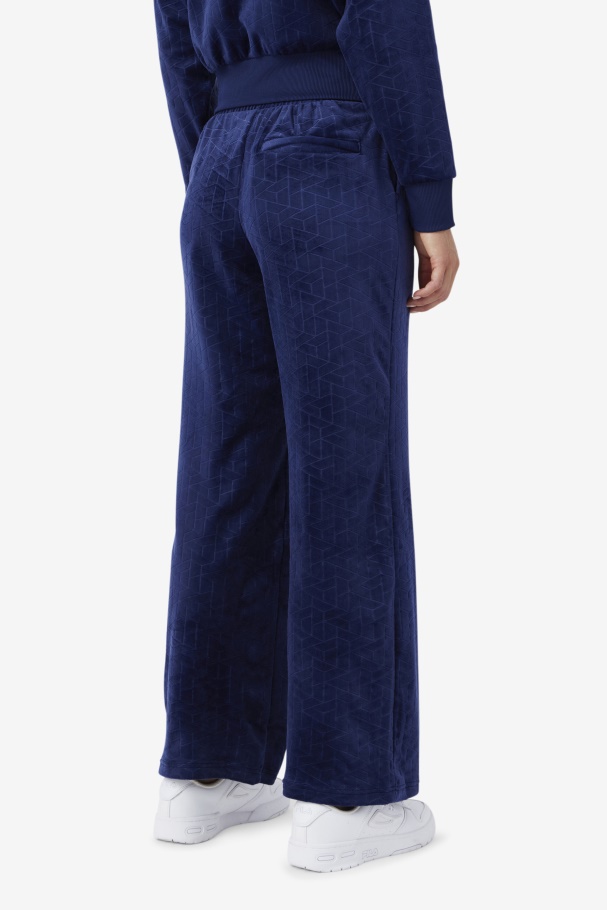 Devika Velour Track Pant Fila UK Navy