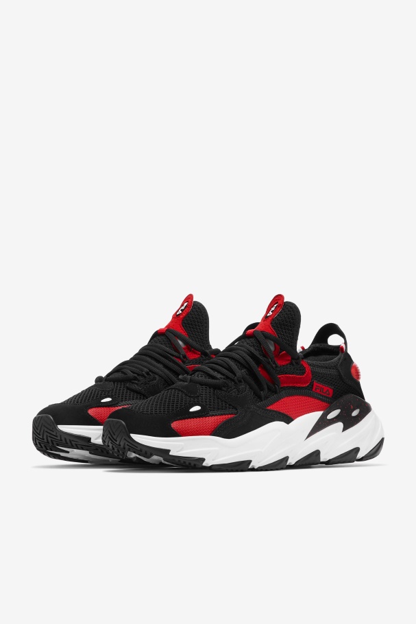 Men\'s Ray Tracer Evo 2 Black/Red/White Fila UK