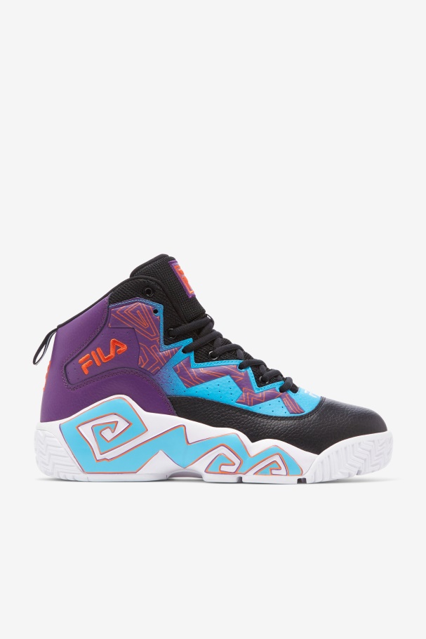 Black/White/Purple Men's MB Fila UK