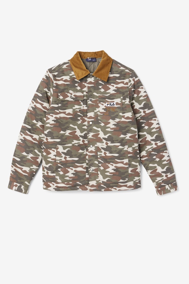 2Pac Jacket Fila UK Camo Print/Bronze Brown