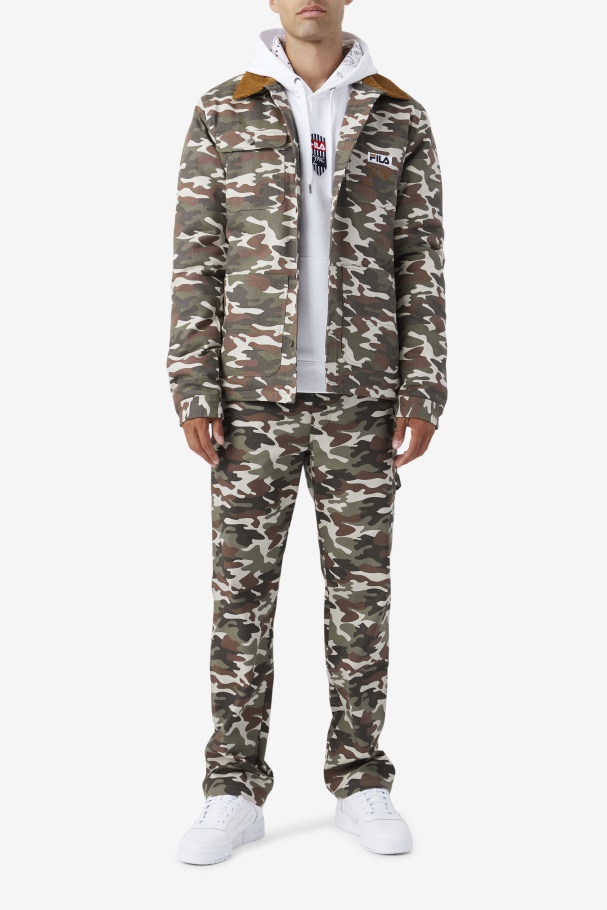 2Pac Jacket Fila UK Camo Print/Bronze Brown