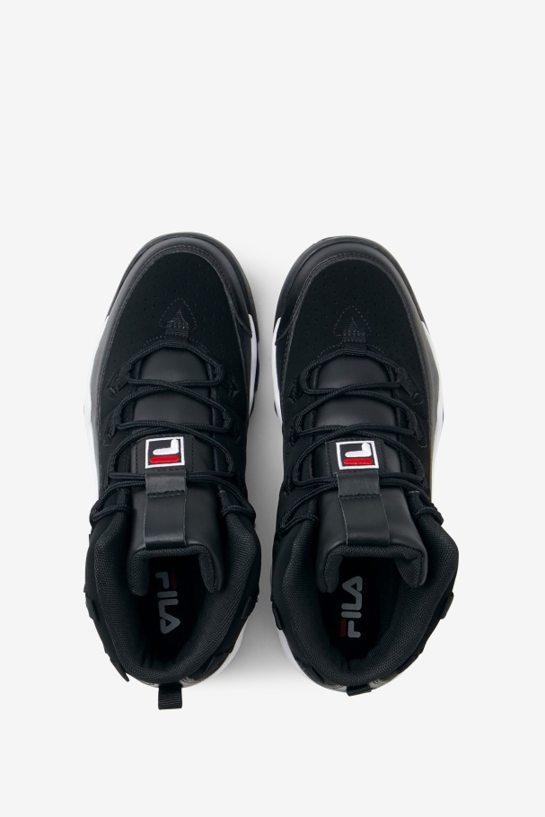 Women\'s Grant Hill 1 Black/White/Red Fila UK