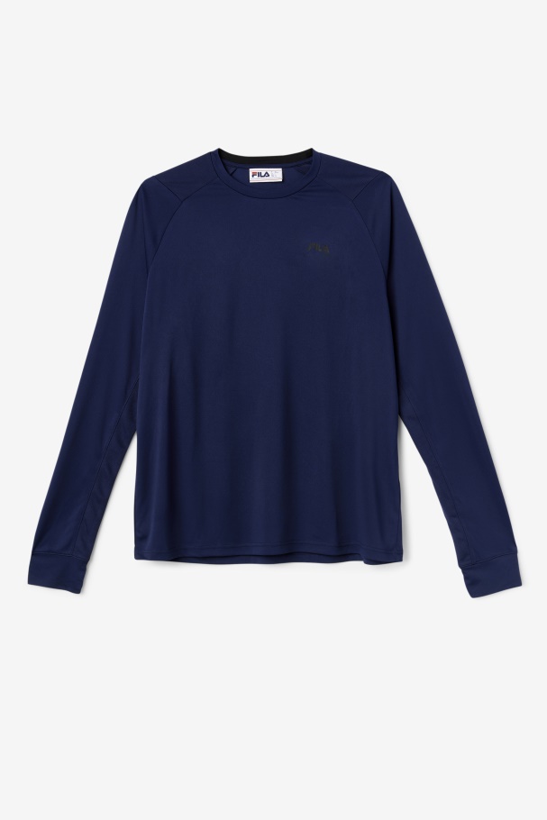 Peacoat/Black Jazam Long Sleeve Crew Fila UK