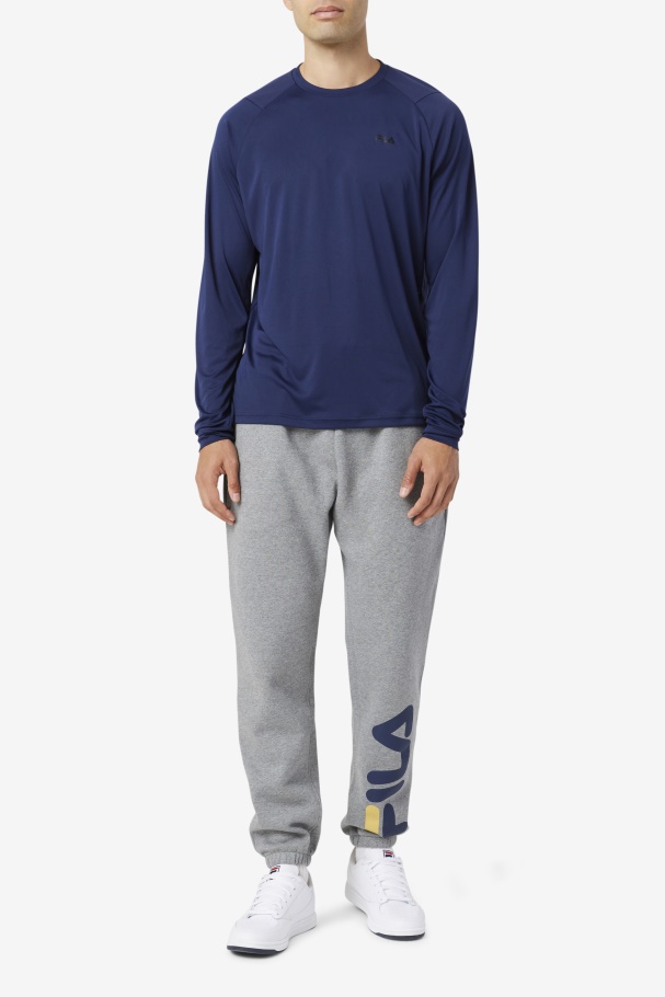 Peacoat/Black Jazam Long Sleeve Crew Fila UK