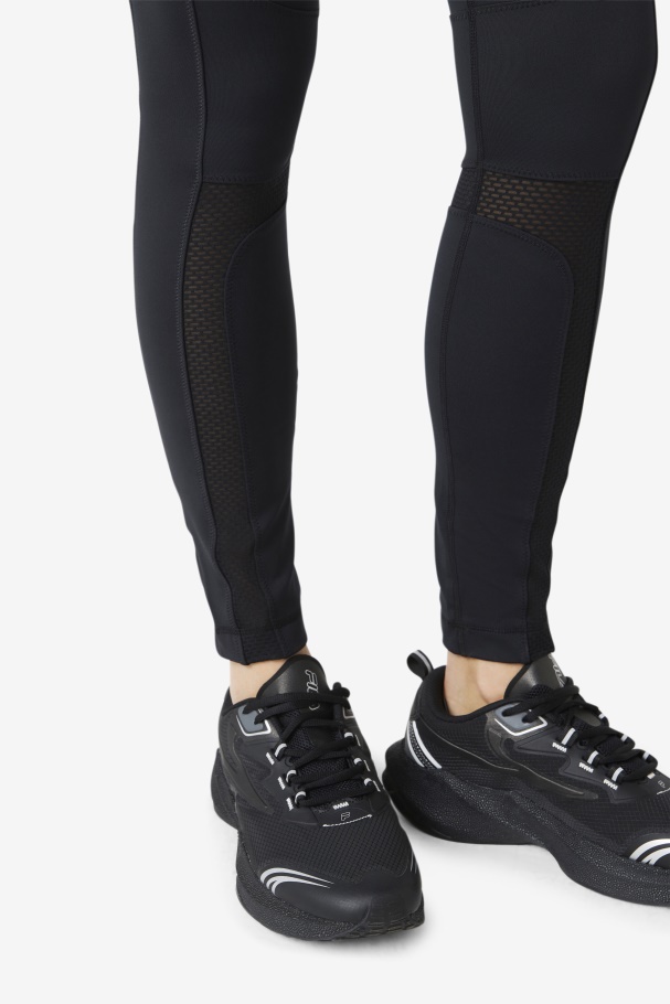 Black Fila UK Forza Color Blocked Legging