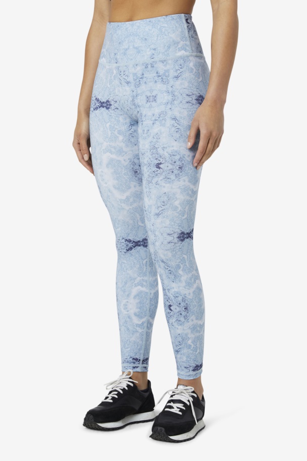 Blue Fog Print Forza Sleek 7/8 Leggings Fila UK