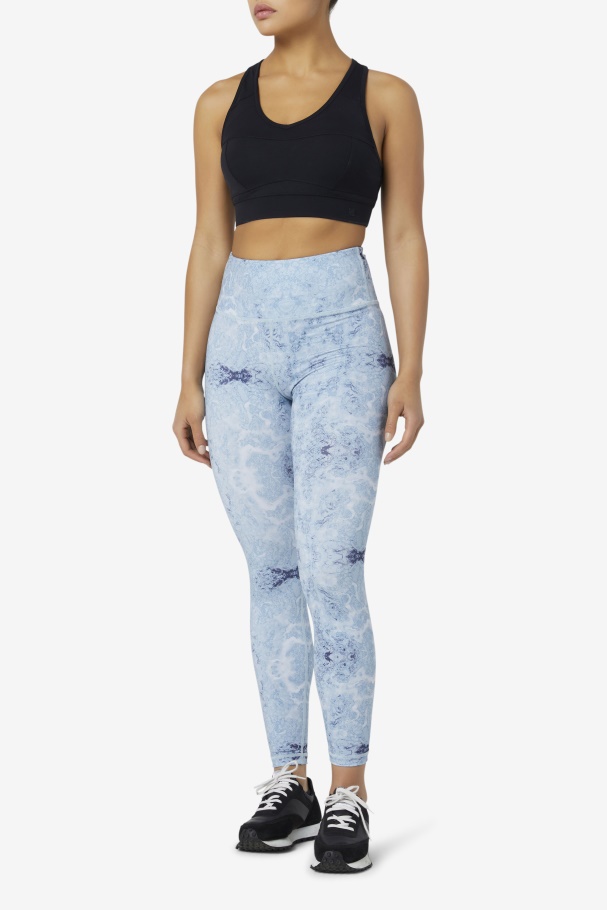 Blue Fog Print Forza Sleek 7/8 Leggings Fila UK