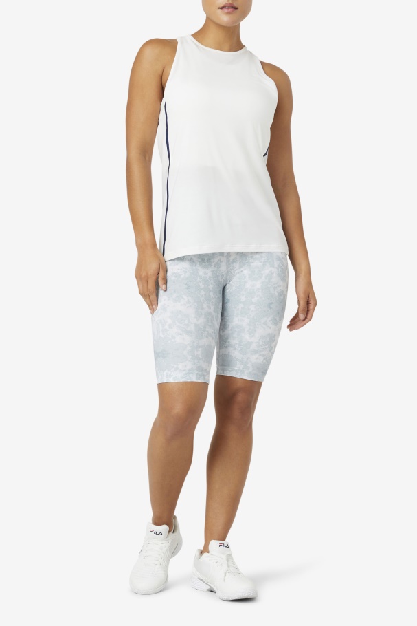 Fila UK White/White Heather/Black Fi-Lux Loose Tank Top