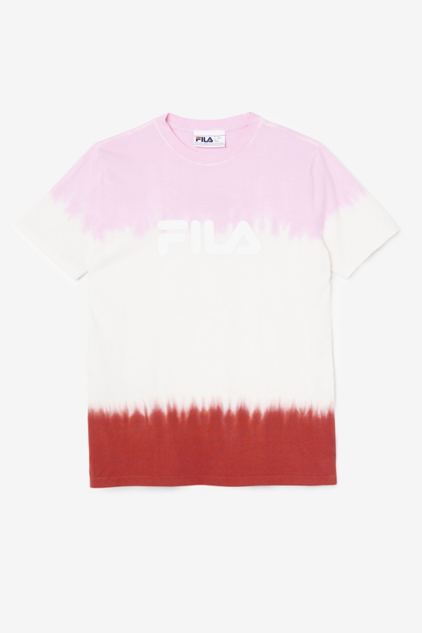 Pirouette/White/Earth Red Fila UK Alivia Tie Dye Tee