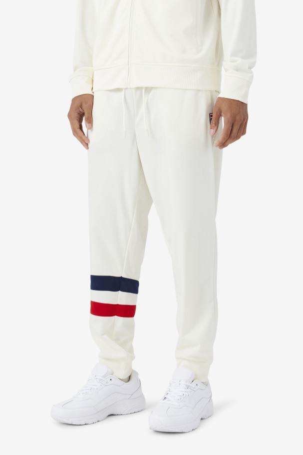 Egret/Red/Navy Fila UK Jaya Track Pant