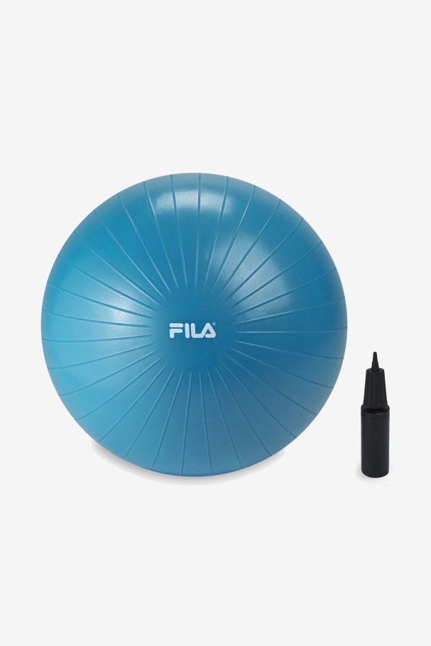 Blue Fila UK Stability Workout Ball With Pump 55cm