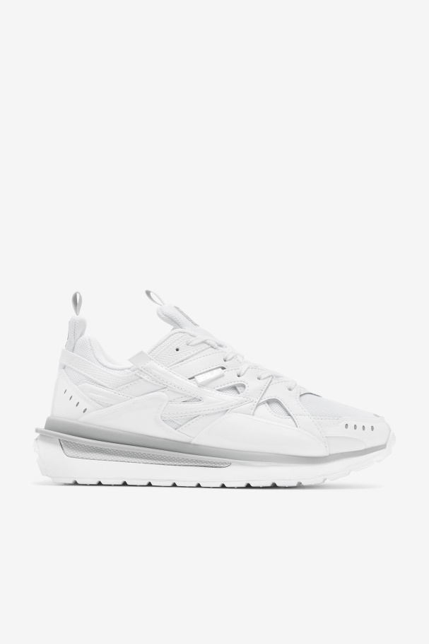 White/Glacier Gray Men's Sandenal Patched Fila UK