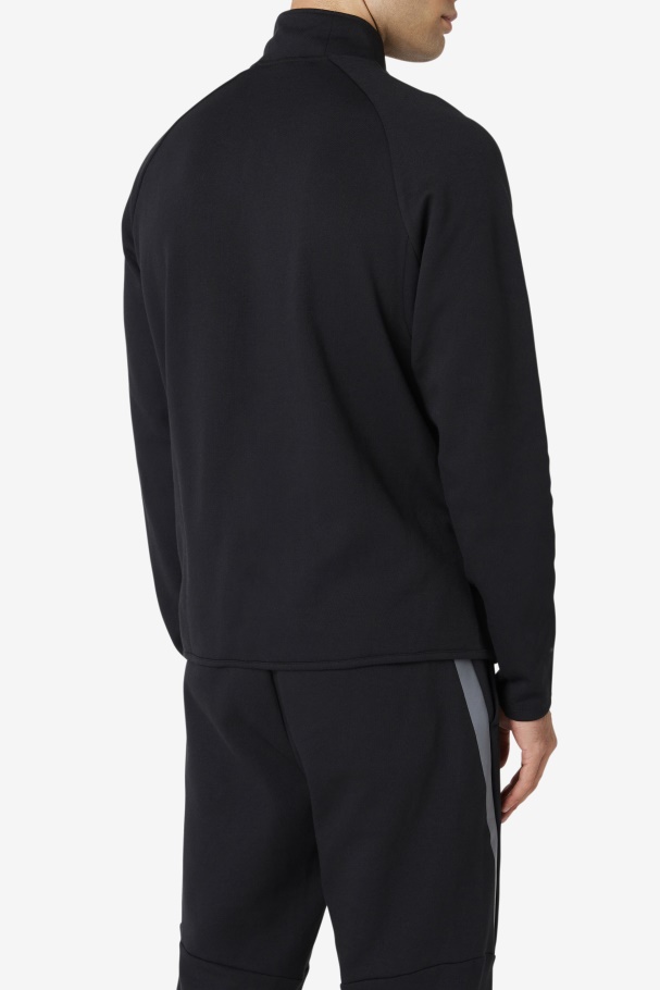 Black Fila UK Commuter Track Jacket