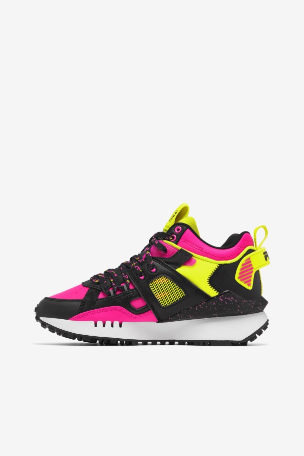 Black/White/Pink Glow Women\'s Spectra Fila UK