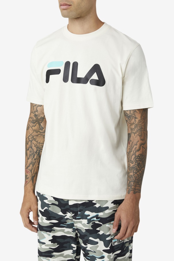 Turtledove/Black/Blue Men\'s Eagle Tee Fila UK