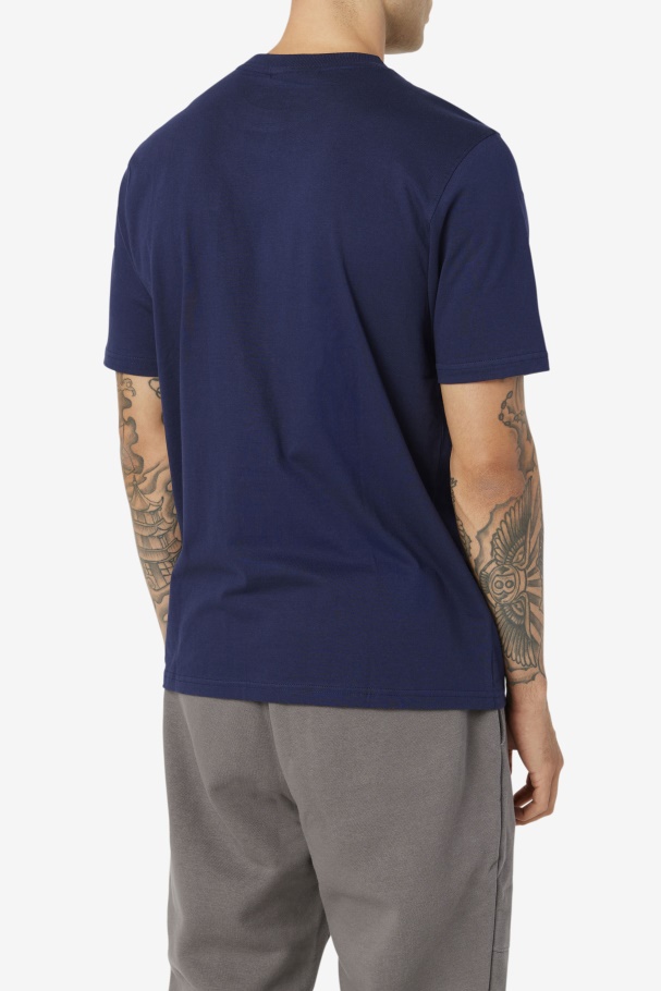 Peacoat Fila UK Curtis Pocket Tee