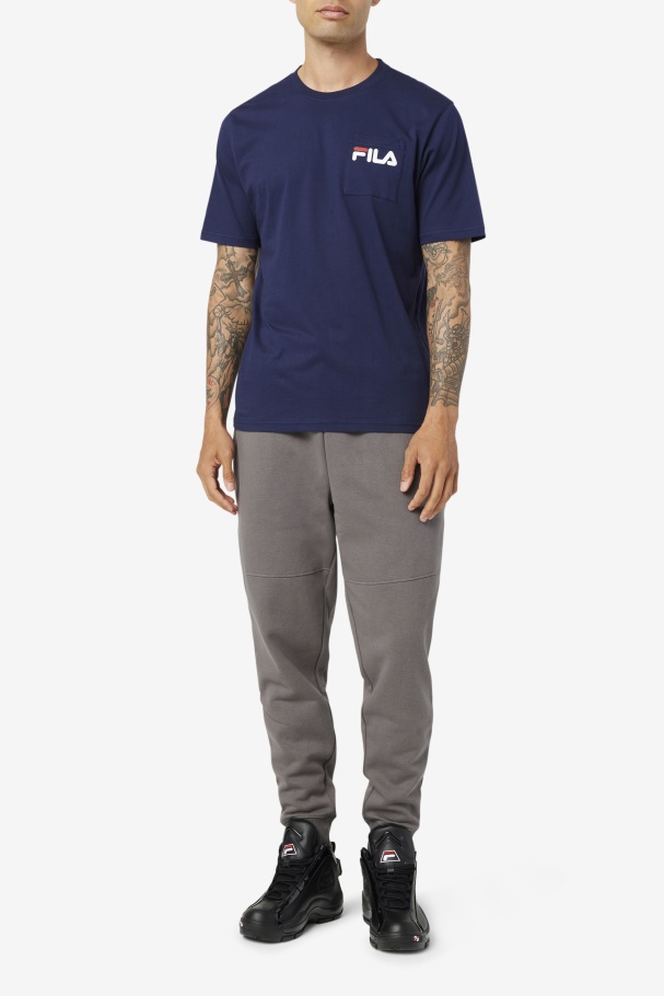 Peacoat Fila UK Curtis Pocket Tee