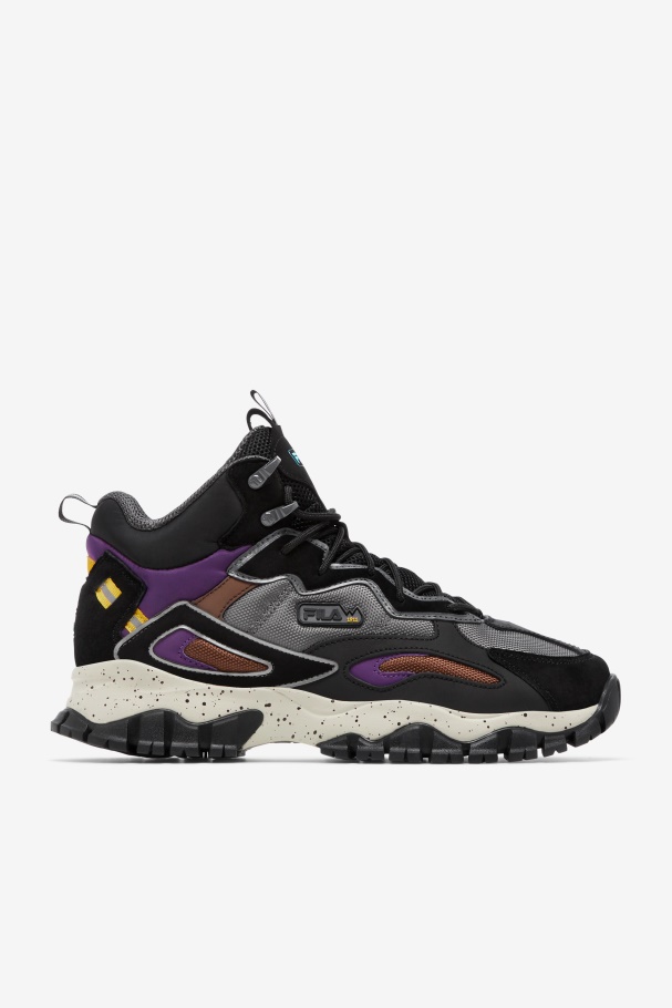 Fila UK Men's Ray Tracer Tr 2 Mid Black/Purple/Pelican