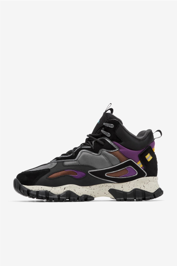 Fila UK Men\'s Ray Tracer Tr 2 Mid Black/Purple/Pelican
