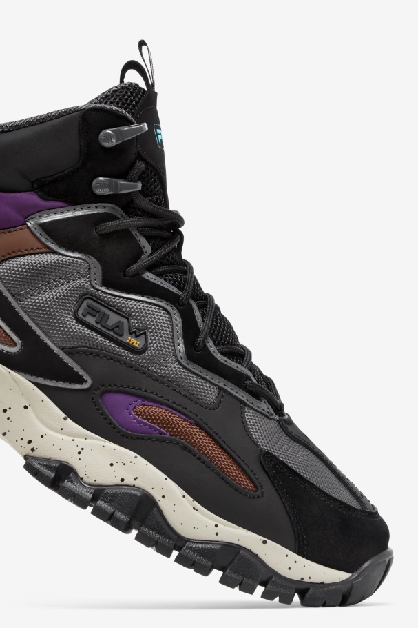 Fila UK Men\'s Ray Tracer Tr 2 Mid Black/Purple/Pelican