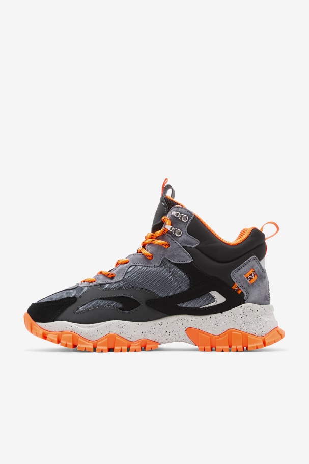 Men\'s Ray Tracer TR 2 Mid Fila UK Castlerock/Black/Orange