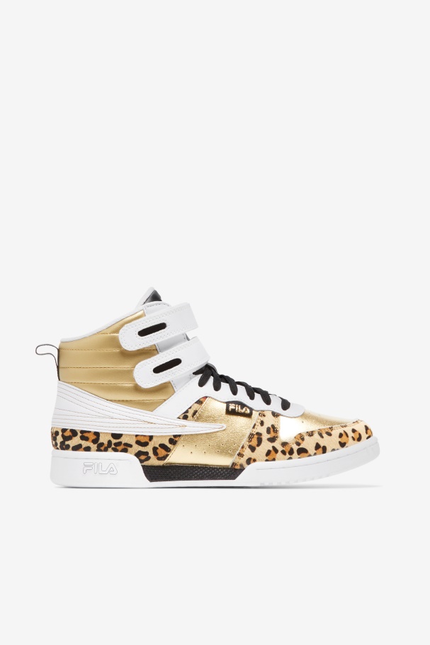 Fila UK Metallic Gold/White/Black Women's F-14 Metallic