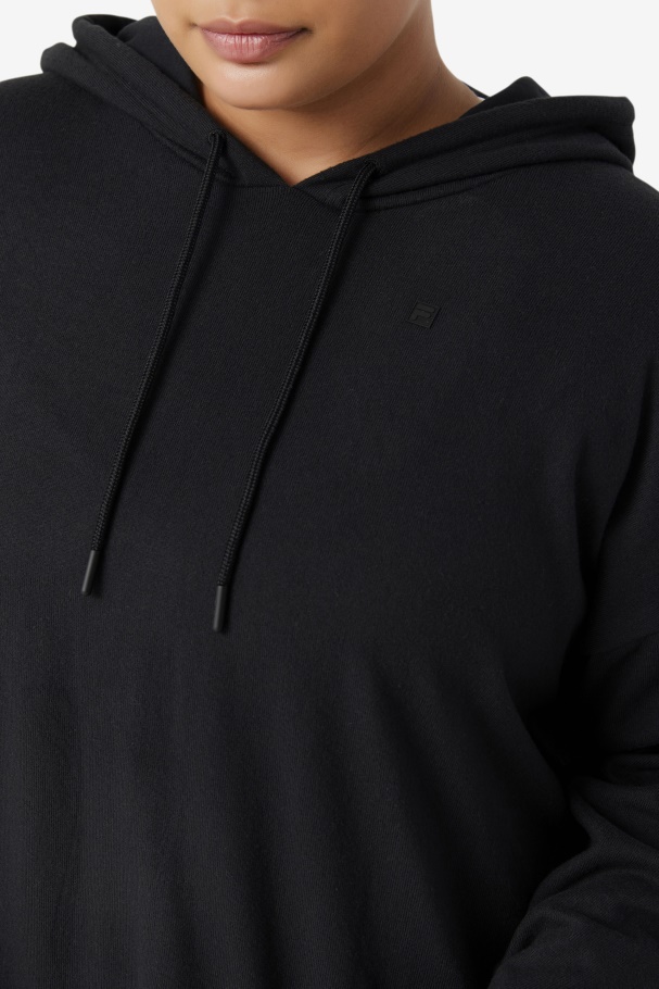 Fi-Lux Cropped Black Hoodie Fila UK