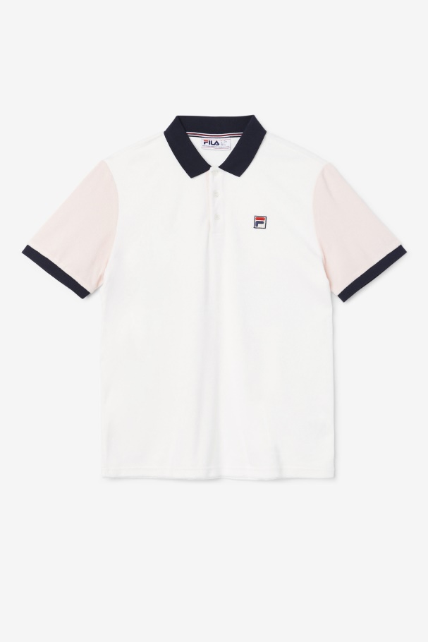 Gramme Polo Fila UK Marshmallow/Pink/Navy