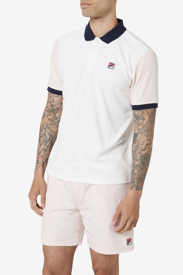 Gramme Polo Fila UK Marshmallow/Pink/Navy