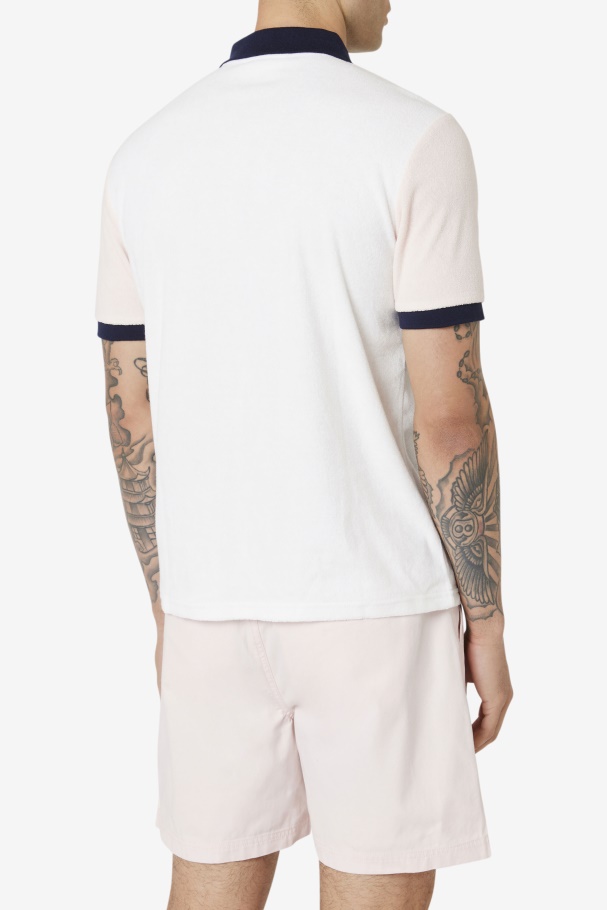 Gramme Polo Fila UK Marshmallow/Pink/Navy