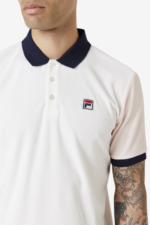 Gramme Polo Fila UK Marshmallow/Pink/Navy