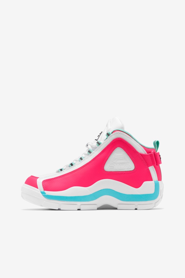 Women\'s Grant Hill 2 White/Diva Pink/Blue Fila UK