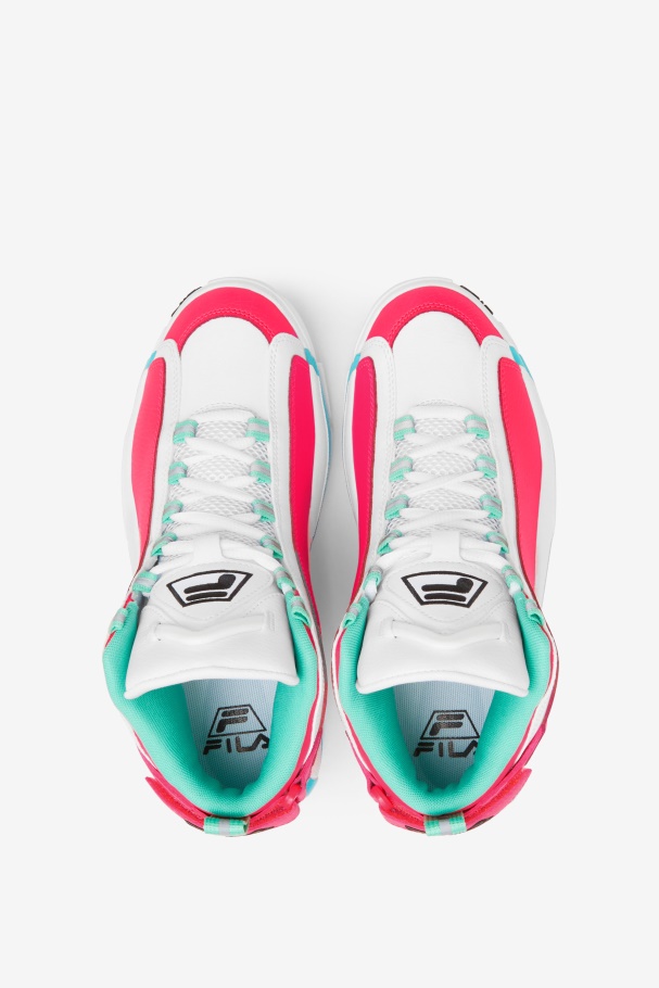 Women\'s Grant Hill 2 White/Diva Pink/Blue Fila UK